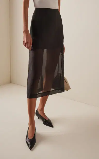 By Malene Birger Esta Cotton-Blend Organza Midi Skirt | Thumbnail 4 By Malene Birger Esta Cotton-Blend Organza Midi Skirt | Thumbnail 4
