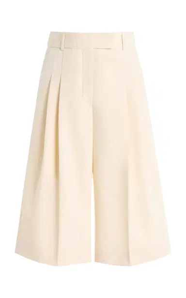 By Malene Birger Cymbaria Pleated Mid-Rise Knee-Length Shorts | Thumbnail 2 By Malene Birger Cymbaria Pleated Mid-Rise Knee-Length Shorts | Thumbnail 2