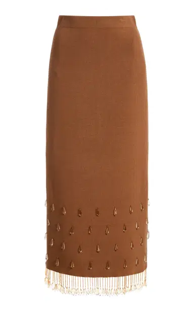 By Malene Birger Estilla Bead-Embellished Midi Skirt | Thumbnail 1 By Malene Birger Estilla Bead-Embellished Midi Skirt | Thumbnail 1