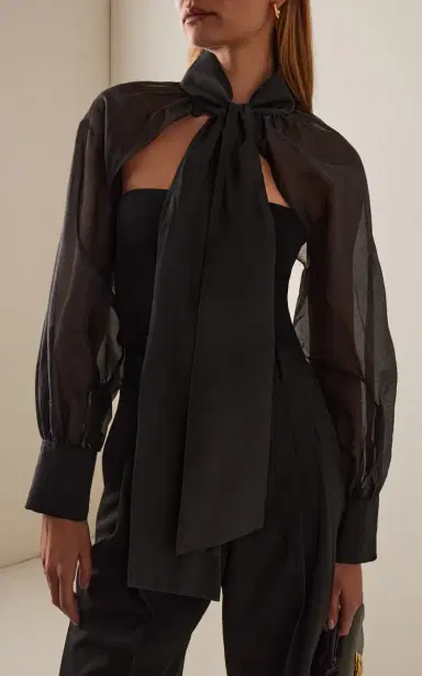 By Malene Birger Canny Cotton-Blend Bolero Top | Thumbnail 2 By Malene Birger Canny Cotton-Blend Bolero Top | Thumbnail 2