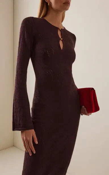 By Malene Birger Beatriz Long-Sleeve Cotton-Blend Knit Maxi Dress | Thumbnail 3 By Malene Birger Beatriz Long-Sleeve Cotton-Blend Knit Maxi Dress | Thumbnail 3