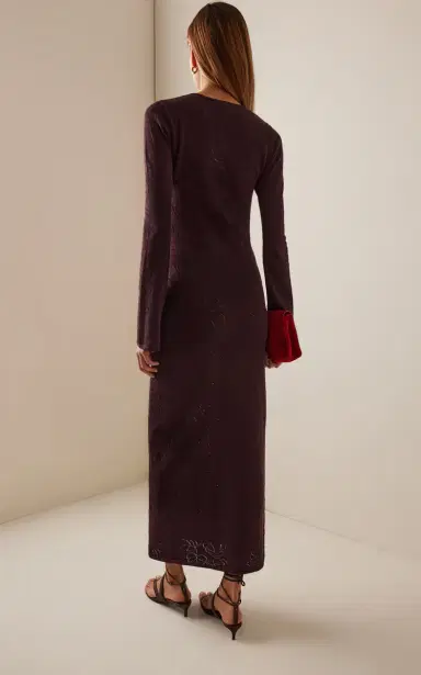 By Malene Birger Beatriz Long-Sleeve Cotton-Blend Knit Maxi Dress | Thumbnail 4 By Malene Birger Beatriz Long-Sleeve Cotton-Blend Knit Maxi Dress | Thumbnail 4