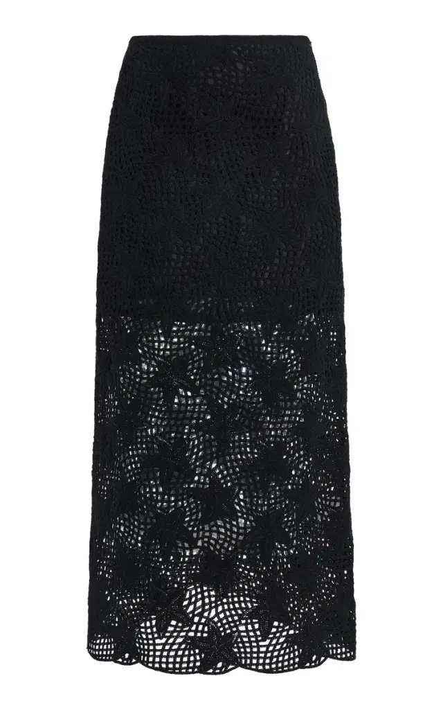 Roz Cotton Crochet Midi Skirt Roz Cotton Crochet Midi Skirt