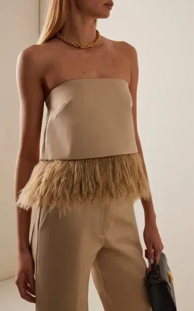 By Malene Birger Melva Feather-Trimmed Top | Thumbnail 2 By Malene Birger Melva Feather-Trimmed Top | Thumbnail 2