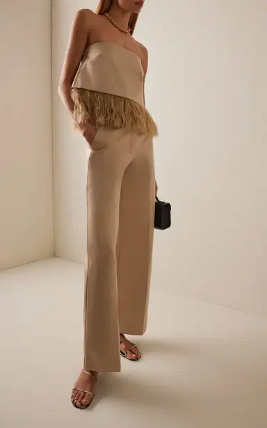By Malene Birger Melva Feather-Trimmed Top | Thumbnail 3 By Malene Birger Melva Feather-Trimmed Top | Thumbnail 3