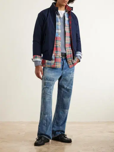 Polo Ralph Lauren Straight-Leg Distressed Patchwork Jeans - Men | Thumbnail 2 Polo Ralph Lauren Straight-Leg Distressed Patchwork Jeans - Men | Thumbnail 2