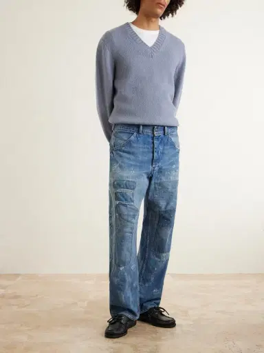 Polo Ralph Lauren Straight-Leg Distressed Patchwork Jeans - Men | Thumbnail 3 Polo Ralph Lauren Straight-Leg Distressed Patchwork Jeans - Men | Thumbnail 3
