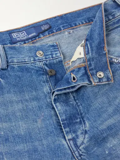 Polo Ralph Lauren Straight-Leg Distressed Patchwork Jeans - Men | Thumbnail 5 Polo Ralph Lauren Straight-Leg Distressed Patchwork Jeans - Men | Thumbnail 5