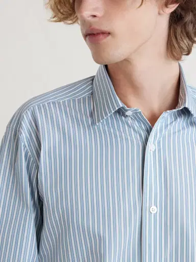 Charvet Striped Cotton-Poplin Shirt - Men | Thumbnail 5 Charvet Striped Cotton-Poplin Shirt - Men | Thumbnail 5