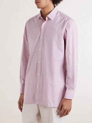 Charvet Checked Cotton-Poplin Shirt - Men | Thumbnail 2 Charvet Checked Cotton-Poplin Shirt - Men | Thumbnail 2