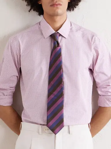 Charvet Checked Cotton-Poplin Shirt - Men | Thumbnail 5 Charvet Checked Cotton-Poplin Shirt - Men | Thumbnail 5