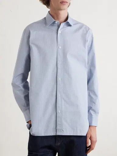 Charvet Checked Cotton-Poplin Shirt - Men | Thumbnail 2 Charvet Checked Cotton-Poplin Shirt - Men | Thumbnail 2