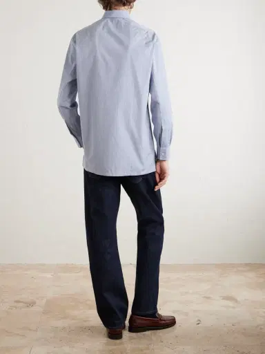 Charvet Checked Cotton-Poplin Shirt - Men | Thumbnail 4 Charvet Checked Cotton-Poplin Shirt - Men | Thumbnail 4