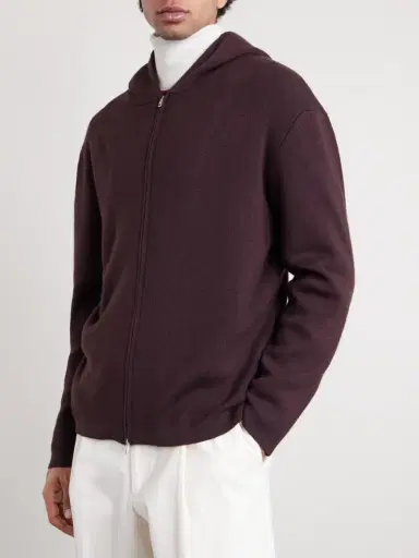 UMIT BENAN Sunset Cashmere and Silk-Blend Zip-Up Hoodie - Men | Thumbnail 3 UMIT BENAN Sunset Cashmere and Silk-Blend Zip-Up Hoodie - Men | Thumbnail 3