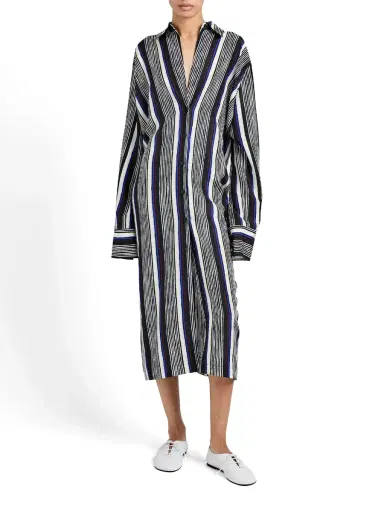 Proenza Schouler Amira Printed Silk Habotai Shirtdress | Thumbnail 2 Proenza Schouler Amira Printed Silk Habotai Shirtdress | Thumbnail 2