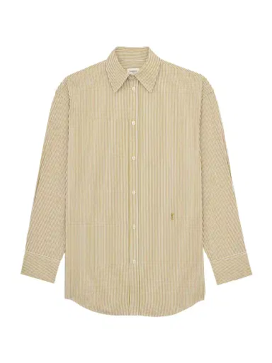 Saint Laurent Striped Cotton Poplin Cassandre Shirt | Thumbnail 1 Saint Laurent Striped Cotton Poplin Cassandre Shirt | Thumbnail 1
