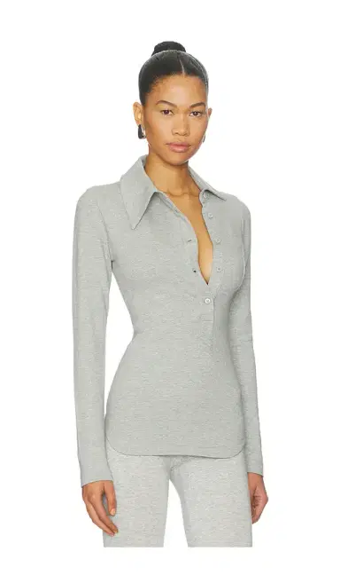 The Attico Long Sleeve Lapel Top | Thumbnail 2 The Attico Long Sleeve Lapel Top | Thumbnail 2