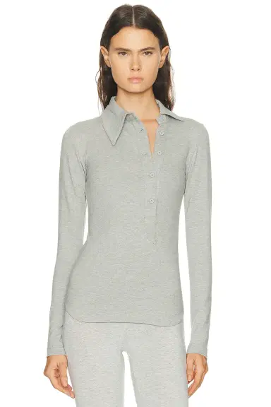 The Attico Long Sleeve Lapel Top | Thumbnail 3 The Attico Long Sleeve Lapel Top | Thumbnail 3