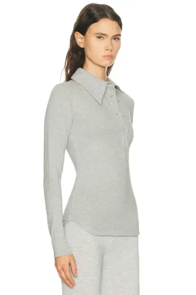 The Attico Long Sleeve Lapel Top | Thumbnail 4 The Attico Long Sleeve Lapel Top | Thumbnail 4