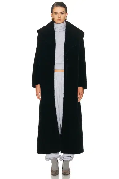 NOUR HAMMOUR Giovanna Enveloping Shearling Coat | Thumbnail 3 NOUR HAMMOUR Giovanna Enveloping Shearling Coat | Thumbnail 3