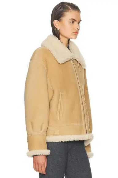 Nour Hammour Portia Modern Shearling Aviator Jacket | Thumbnail 3 Nour Hammour Portia Modern Shearling Aviator Jacket | Thumbnail 3