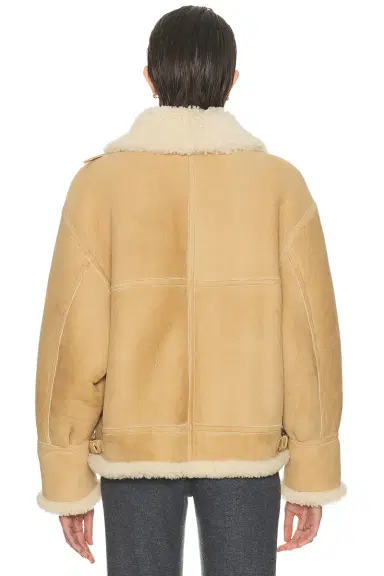 Nour Hammour Portia Modern Shearling Aviator Jacket | Thumbnail 4 Nour Hammour Portia Modern Shearling Aviator Jacket | Thumbnail 4