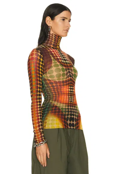 Jean Paul Gaultier High Neck Long Sleeve Top | Thumbnail 3 Jean Paul Gaultier High Neck Long Sleeve Top | Thumbnail 3