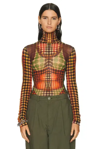 Jean Paul Gaultier High Neck Long Sleeve Top | Thumbnail 1 Jean Paul Gaultier High Neck Long Sleeve Top | Thumbnail 1