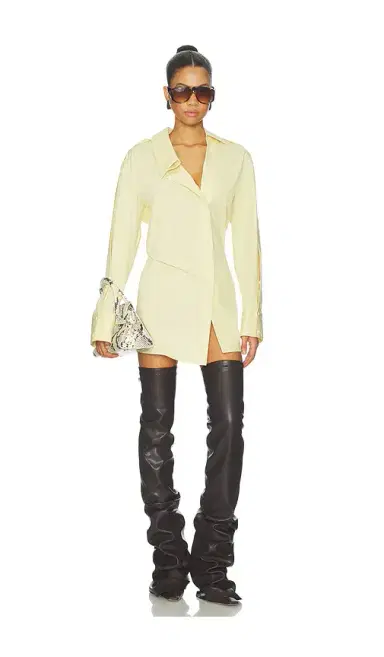 The Attico Asymmetrical Shirt Mini Dress | Thumbnail 1 The Attico Asymmetrical Shirt Mini Dress | Thumbnail 1