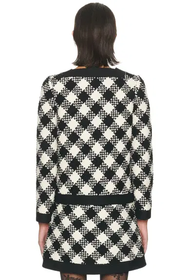 Valentino Damier Tweed Jacket | Thumbnail 4 Valentino Damier Tweed Jacket | Thumbnail 4