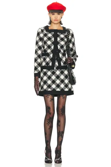 Valentino Damier Tweed Jacket | Thumbnail 5 Valentino Damier Tweed Jacket | Thumbnail 5