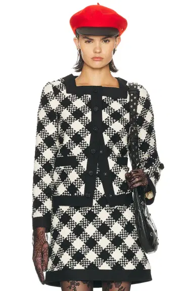Valentino Damier Tweed Jacket | Thumbnail 1 Valentino Damier Tweed Jacket | Thumbnail 1