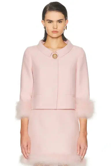 Valentino Feather Crepe Jacket | Thumbnail 2 Valentino Feather Crepe Jacket | Thumbnail 2