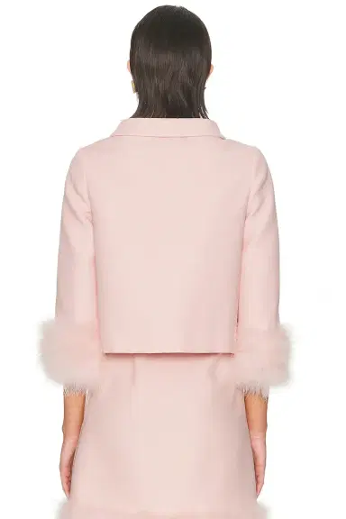 Valentino Feather Crepe Jacket | Thumbnail 4 Valentino Feather Crepe Jacket | Thumbnail 4