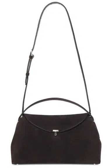 Toteme T-Lock Suede Top Handle Bag | Thumbnail 1 Toteme T-Lock Suede Top Handle Bag | Thumbnail 1