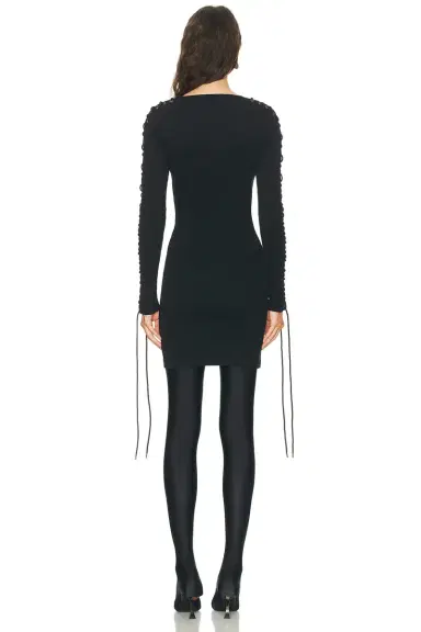 Balenciaga Lace Up Long Sleeve Dress | Thumbnail 3 Balenciaga Lace Up Long Sleeve Dress | Thumbnail 3