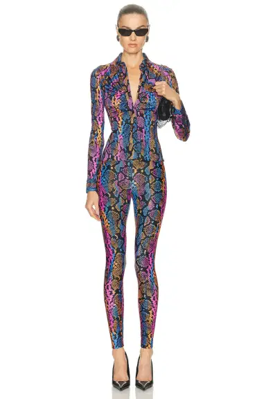 Versace Python Print Legging | Thumbnail 5 Versace Python Print Legging | Thumbnail 5