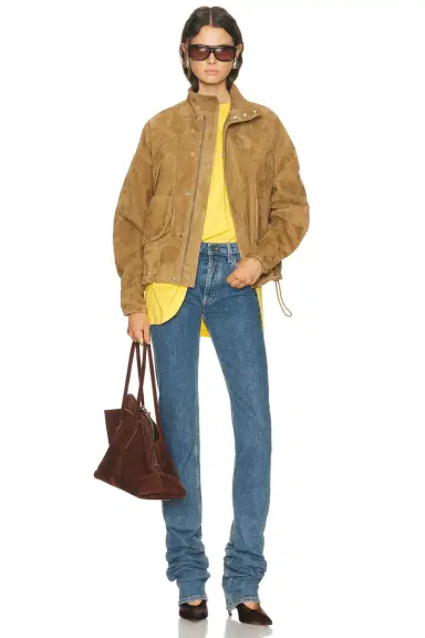 THE ATTICO Suede Bomber Jacket | Thumbnail 6 THE ATTICO Suede Bomber Jacket | Thumbnail 6