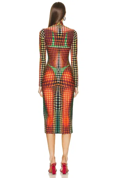 Jean Paul Gaultier Center Front Zip Long Sleeve Dress | Thumbnail 3 Jean Paul Gaultier Center Front Zip Long Sleeve Dress | Thumbnail 3