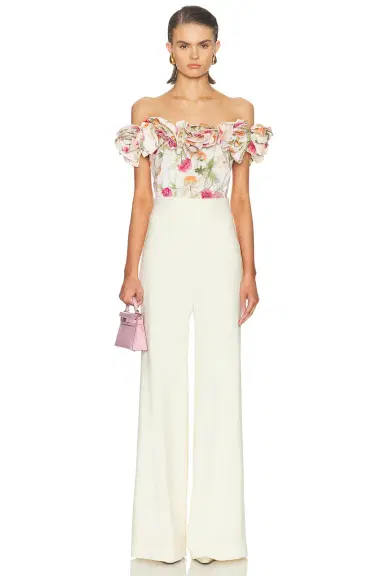 Carolina Herrera Off The Shoulder Flower Top | Thumbnail 4 Carolina Herrera Off The Shoulder Flower Top | Thumbnail 4