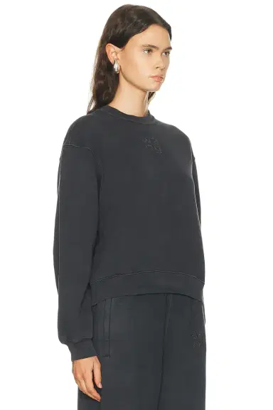 Alexander Wang Hotfix Logo Crewneck Sweatshirt | Thumbnail 2 Alexander Wang Hotfix Logo Crewneck Sweatshirt | Thumbnail 2