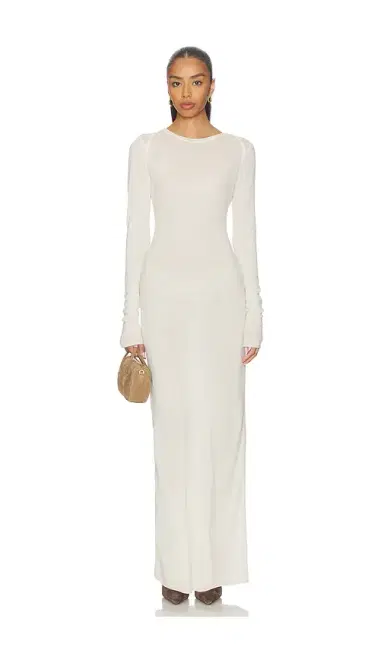 Skims Sheer Cashmere Long Sleeve Maxi Dress | Thumbnail 1 Skims Sheer Cashmere Long Sleeve Maxi Dress | Thumbnail 1