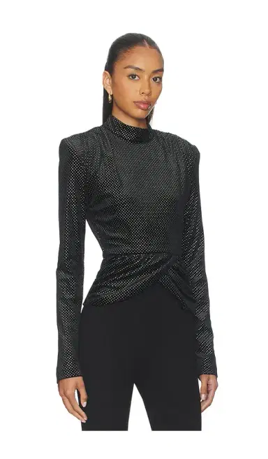 ROTATE Velvet Draped Top | Thumbnail 2 ROTATE Velvet Draped Top | Thumbnail 2