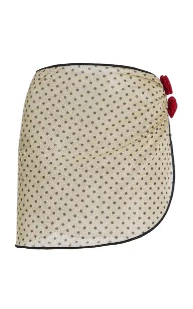 Oséree Lumière Rose-Detailed Polka-Dot Pareo | Thumbnail 1 Oséree Lumière Rose-Detailed Polka-Dot Pareo | Thumbnail 1