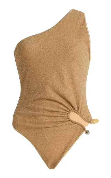 Oséree Lumière Stoned One-Shoulder Swimsuit | Thumbnail 1 Oséree Lumière Stoned One-Shoulder Swimsuit | Thumbnail 1