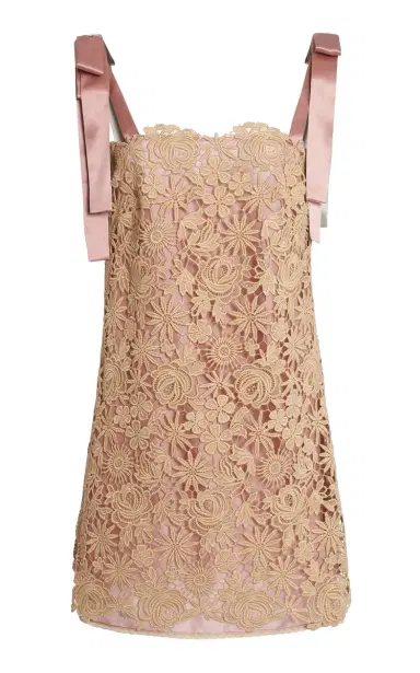 Valentino Garavani Lace Cotton-Blend Mini Dress | Thumbnail 1 Valentino Garavani Lace Cotton-Blend Mini Dress | Thumbnail 1