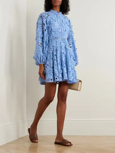 Zimmermann Patience Appliquéd Broderie Anglaise Cotton Mini Dress | Thumbnail 2 Zimmermann Patience Appliquéd Broderie Anglaise Cotton Mini Dress | Thumbnail 2