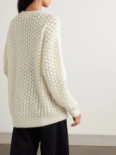 Frame The Cloud Crew Open-knit Sweater | Thumbnail 3 Frame The Cloud Crew Open-knit Sweater | Thumbnail 3