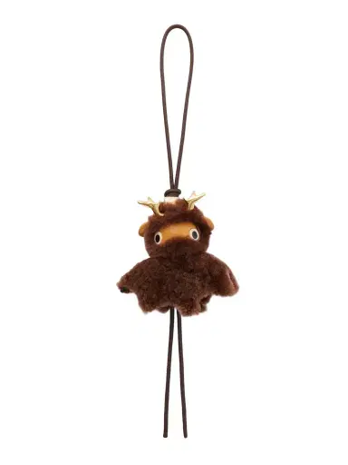 Loewe Fawnie Leather-trimmed Shearling, Acetate And Gold-tone Bag Charm | Thumbnail 1 Loewe Fawnie Leather-trimmed Shearling, Acetate And Gold-tone Bag Charm | Thumbnail 1