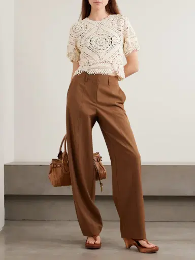 Ulla Johnson Maddalena Scalloped Crocheted Cotton Blouse | Thumbnail 2 Ulla Johnson Maddalena Scalloped Crocheted Cotton Blouse | Thumbnail 2
